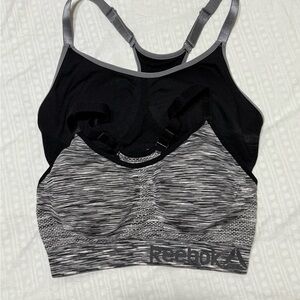 Reebok Black and Gray Sports Bras